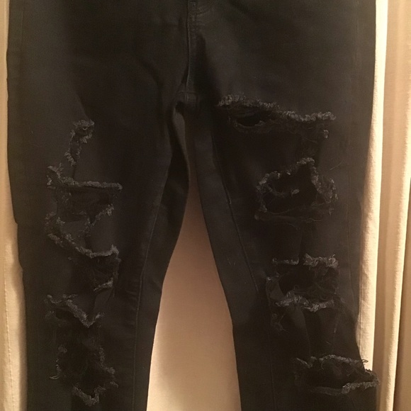 American Eagle black high rise Next Level stretch size 10 jeans - Picture 4 of 9
